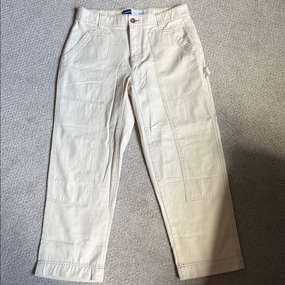 Old Navy Women’s Tan Cargo Doubleknee Pants